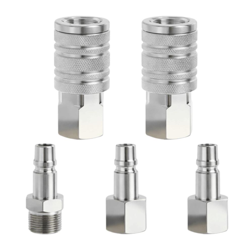 5pcs 300PSI Air Hose Quick Connect Fittings 1/2in NPT Pneumatic Tool Adapter  Pneumatic Tools