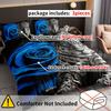3-Piece Luxurious Leopard Romantic Rose Print Duvet Cover Set - Soft, Comfortable, and Hypoallergenic Bedding for Bedroom, Guest