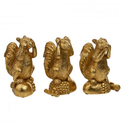 Hestia Squirrel Ornament (Pack of 3)