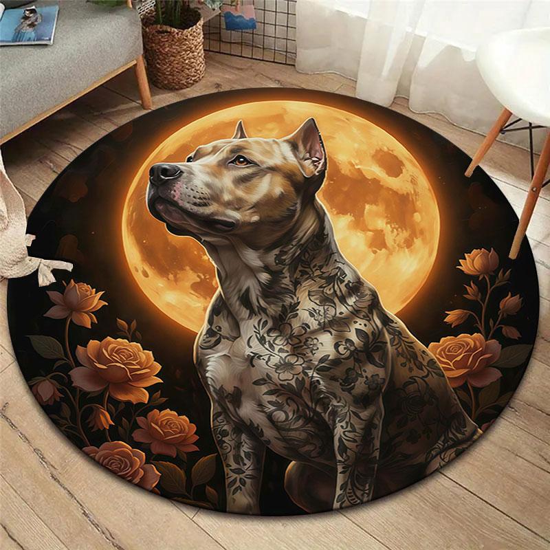 

Sacredanimals Round Area Rug,Carpet Rug for Living Room Bedroom Sofa Playroom Decor,Non slip Floor Mat 80cmx80cm