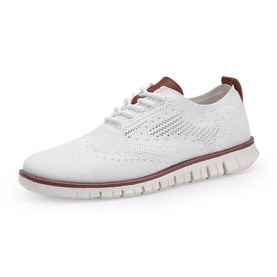Große Größe Frühling und Sommer Brock Schnürschuhe leicht und atmungsaktiv Hohl atmungsaktiv Fliegenfaden-Netz Freizeit schuhe
