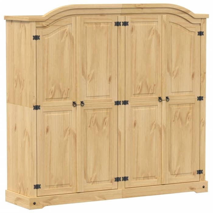 VidaXL Wardrobe Corona 194x52x186 Cm Solid Pine Wood, Storage Cabinet, Wardrobe Organizer, Closet, 4012162