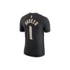 Nike T-Shirt Printed Letter Breathable Round Neck Short Sleeve Men Tops Black FV8901-010