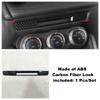 Central Control Air Conditioning Switch Button Panel Cover Trim For Mazda CX-3 CX3 2016 - 2024 Carbon Fiber Interior Accessories