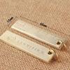 Retro Brass Straight Rulers Centimeter 6cm Metal Triangle Ruler Protractor Stationery Measuring Tool School Office Supplies