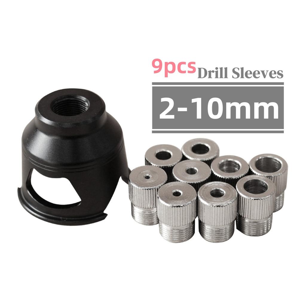 Vertical Drill Guide Doweling Jigs Kit 2-10mm/6,8,10mm Drill Positioning Aluminum Straight Angled Guide Locator Hole Puncher Too