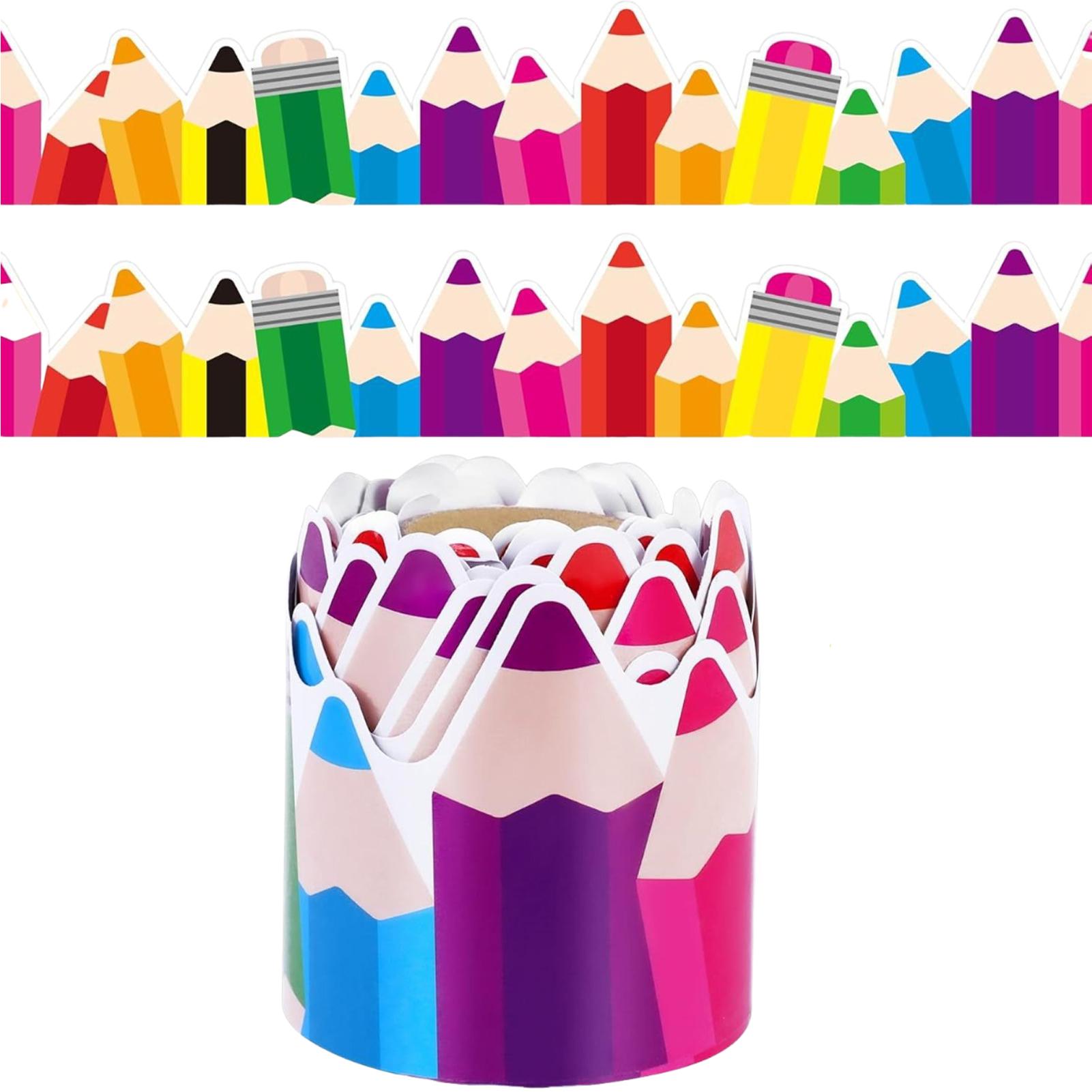 

Яркие карандашные узоры Цветные декоративные бордюры Карандашные яркие дисплеи Карандашное объявление для класса Школы