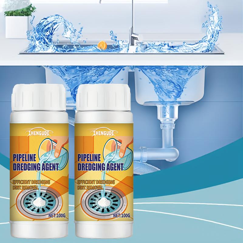 Household Drain Pipe Quick Unblocking Agent, Household Cleaner, Automatic Unblocking, Easy to Operate Suitable for Use in Various Hous