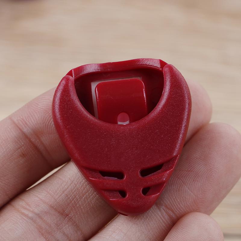 Plactic Guitar Pick Plectrum Holder Case Box Heart Shaped Parts