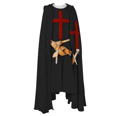 Halloween Středověký rytířský plášť a tunika Templářská kapuce Křižácký plášť/tunika Kostýmy Cosplay SCA |