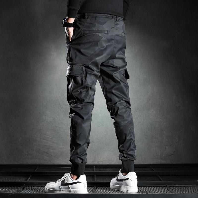Camouflage Casual Pants Men's Spring and Autumn Thin Slim-fitting Elastic Waist Fashion Trend Leggings Trousers