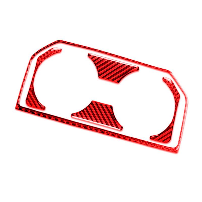 Pentru Ford F-150 2017- Accesorii auto Interior Fibră de carbon Cupă de scurgere față Cadru decorativ Wait Red Stickers