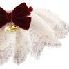 Pet Lace Bibs Collar Cute Bow Soft Easy To Wear Comfortable Bib Scarf for Dog Cat Decoration Wine
