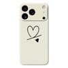 For iPhone 17 Pro Case Black Love Pattern Printing Straight Edge TPU Phone Back Cover