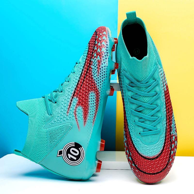 Unisex Fashion Outdoor High-Top Sport Fußballschuhe Leder Fußballschuhe für Kinder