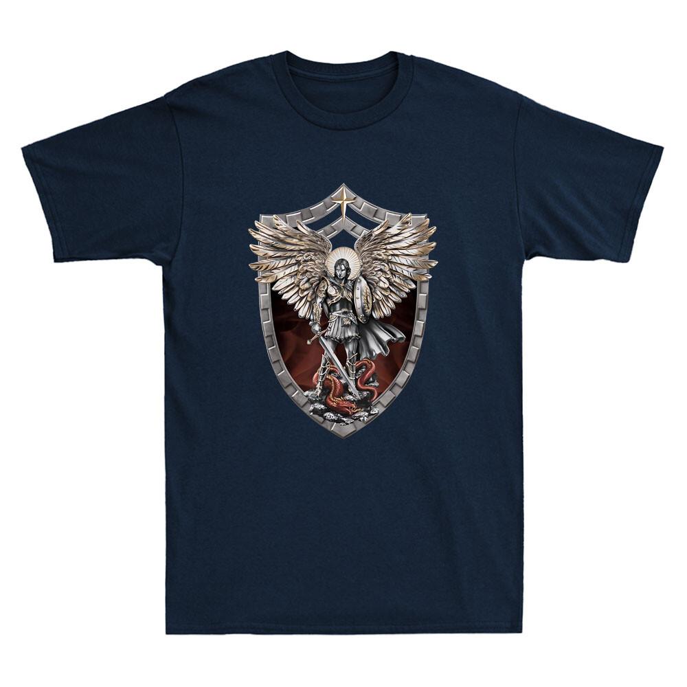 Saint Michael The Archangel Prayer Catholic Traditional Vintage Unisexs Tshirt