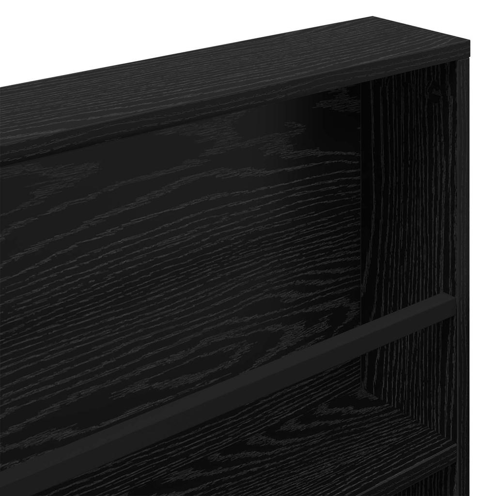 Magazine Shelf 2 pcs Black Oak Effect 60 x 12 x 70 cm