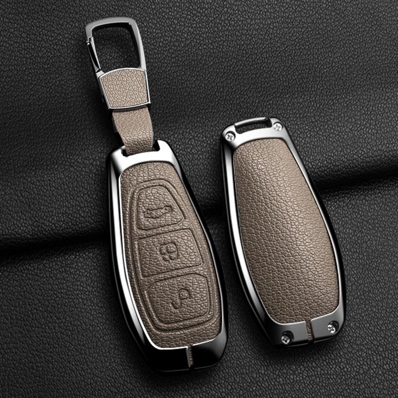 

Interior Mouldings Alloy Style Car Key Case Cover Shell Fob for Ford Fiesta Focus 3 4 MK3 MK4 Mondeo Ecosport Kuga Focus ST