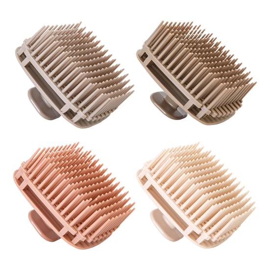 Yousheng Square Hair Scalp Massage Brush with Finger Strap Anti-Slip Hair Washing Scrubber for Deep Cleaning Exfoliating Relaxing Shower Shampoo Brush