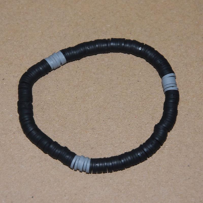 Handmade Ethnic Style Mixed Color Polymer Clay Bracelet - 6mm Elastic Cord