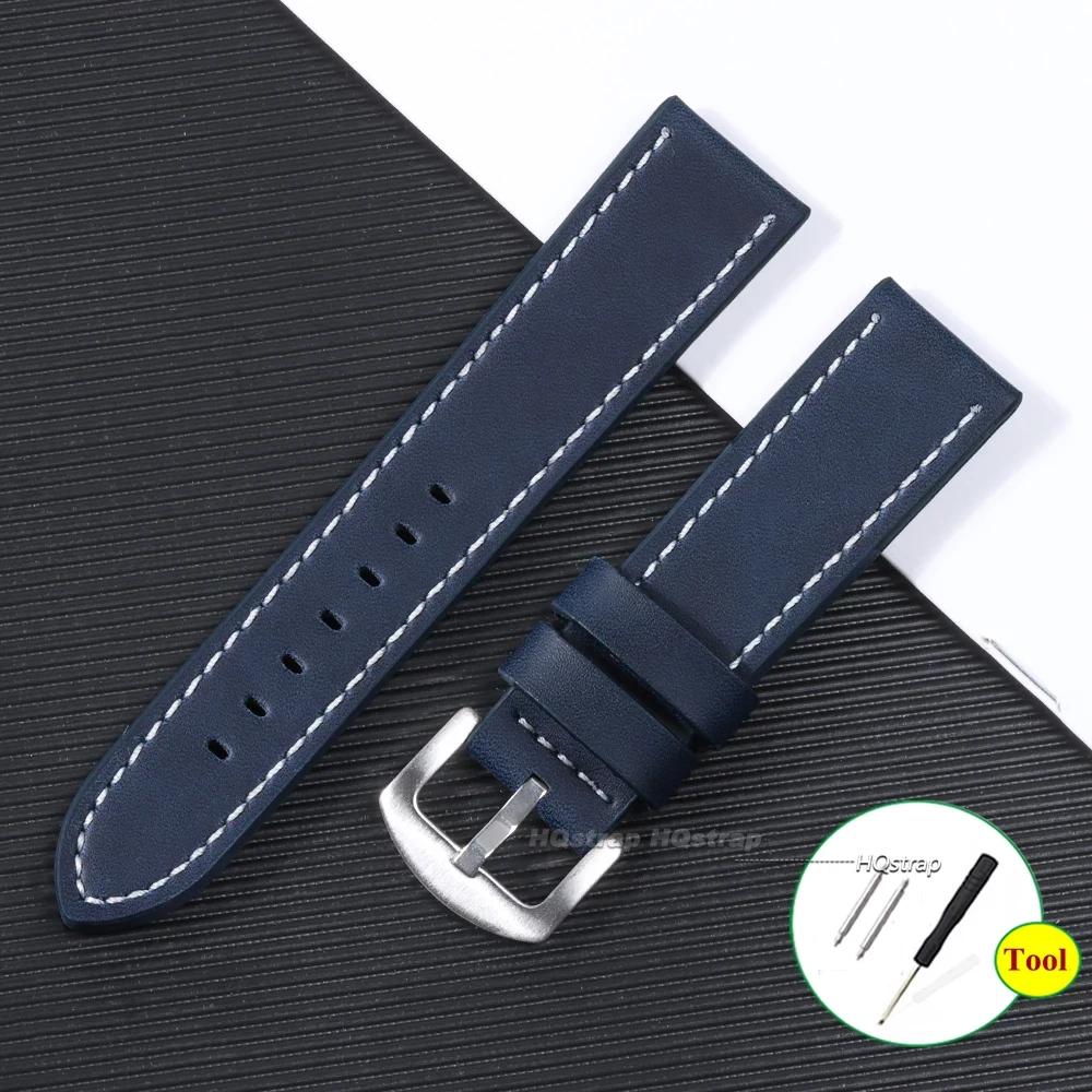 

Vintage Leather Watchband Fashion Watch Strap Sport Stainless Steel Buckle Watch Bracelet 18m 20mm 22mm 24mm Universal Wristband 18mm