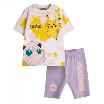Dívčí sada trička a šortek Pikachu Tie Dye