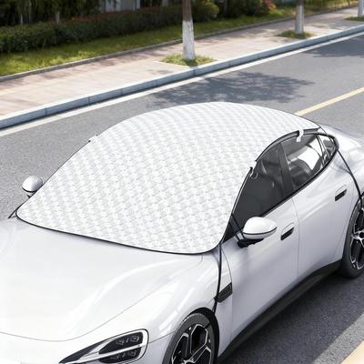 Snow Car Cover Windproof Half Protector Car Body Cover Car Sun Protection Heat Insulation Dustproof Half Cover Protective Cover