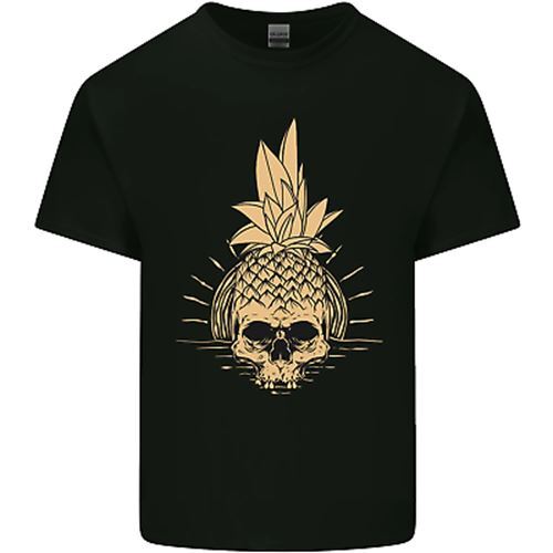 Pineapple Skull Gothic Biker Surfing Mens Cotton T-Shirt Tee Top XL