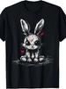 Cute and Terrifying Alternative Gothic Grunge Devil T-shirt, Featuring A Devil Horror Rabbit Casual Street Style - Men's Summ...