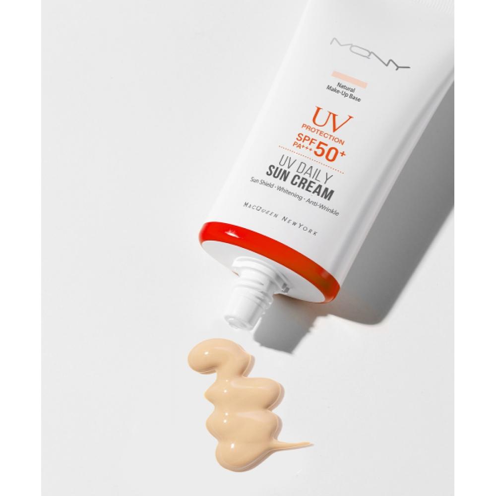 Mqny Uv Daily Tone Up SunCream Large Capacity Moisture Sunscreen Sports Sun Cream Spf50+ 2 Type 50ml Sunscreen (base)