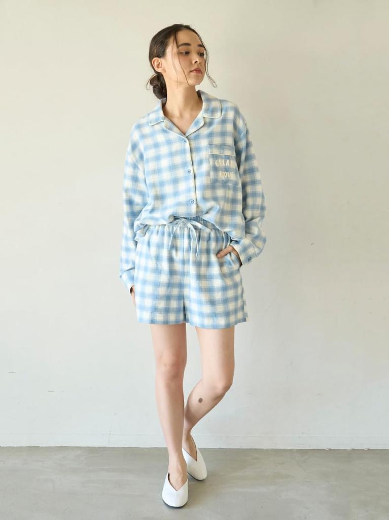 Preppy flannel check shorts PWFP255282BLUF