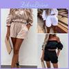 Ruffles 2pcsset Set Women Matching Offshoulder Half Sleeve Lady Summer Crop Tops Shorts Outwear Sexy Beach Set For Daily Wear