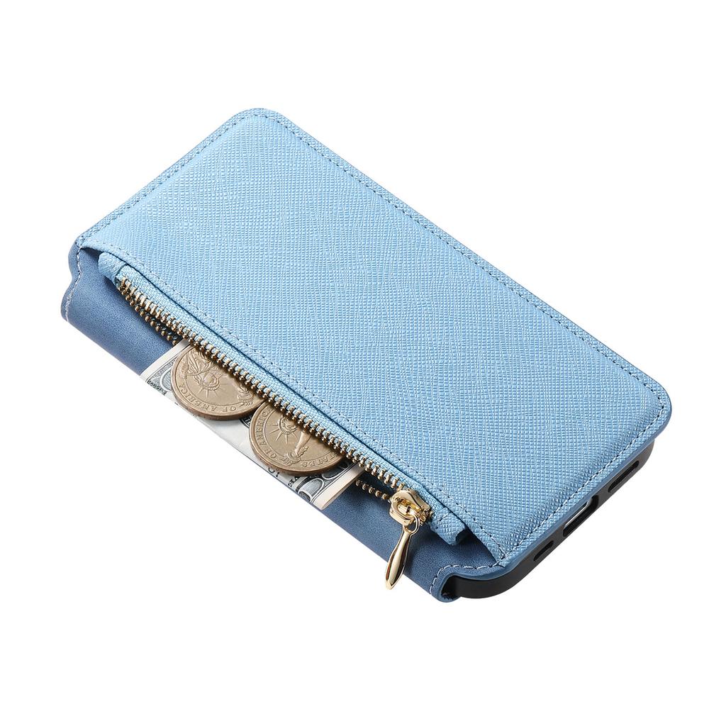CASENEO For iPhone 16 Case Cross Texture Leather Detachable Magnetic Phone Cover