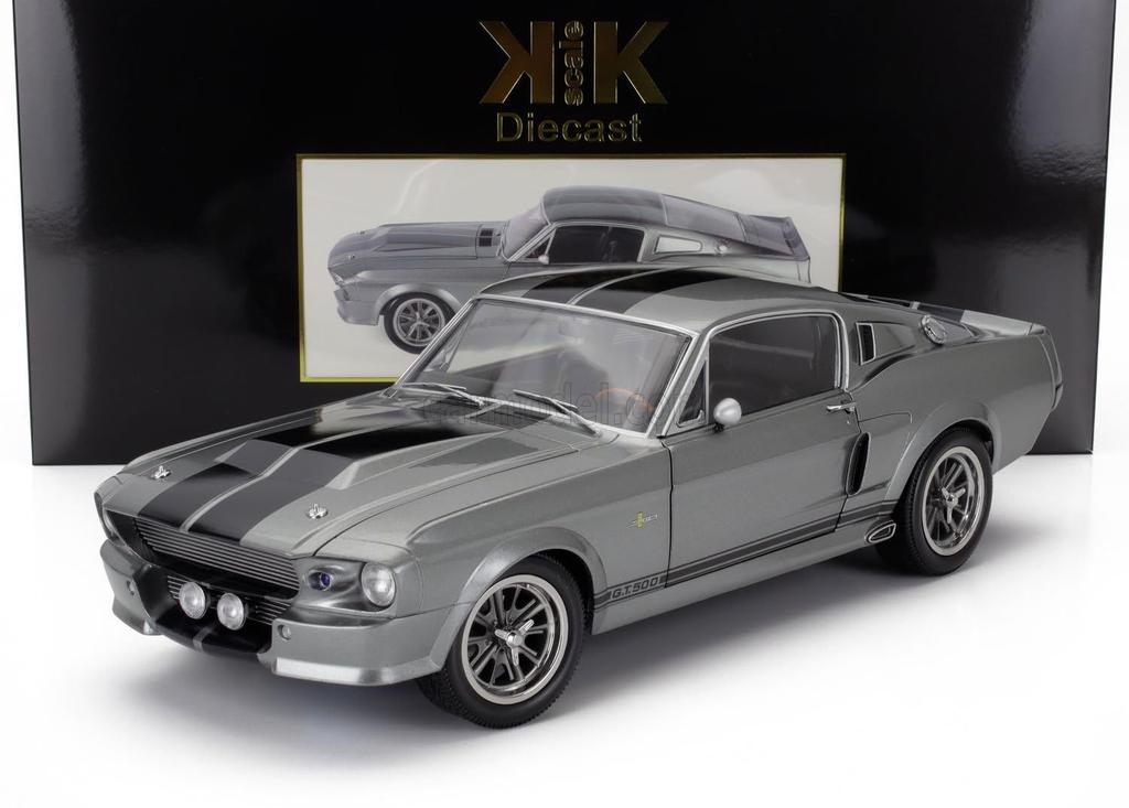 1/12 Scale American Car Model Mustang KK-SCALE 1/12 Mustang Shelby GT500 Eleanor Coupe 1967 Gray/Black KKDC120171