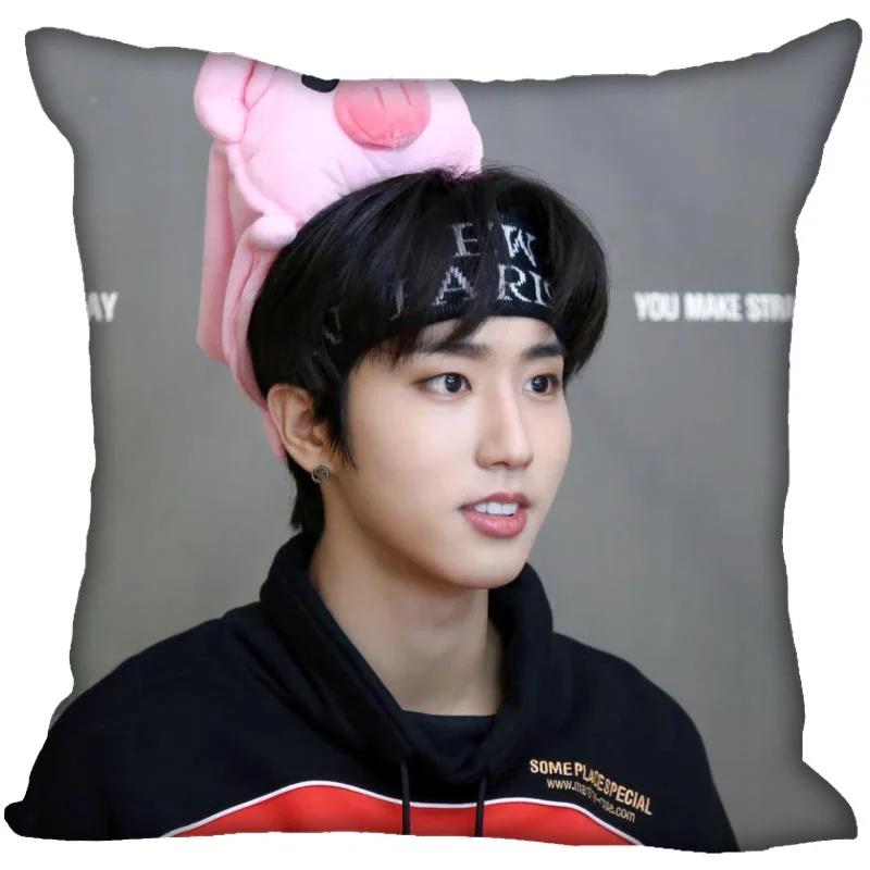 New Han Jisung KPOP Pillow Cover Bedroom Home Office Decorative Pillowcase Square Zipper Pillow Cases 45X45CM Satin Soft No Fade