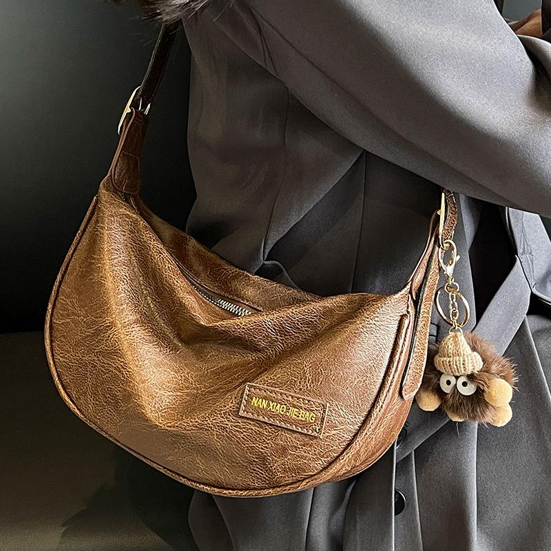 High-End Niche Bag Women'S Broadband Messenger Bag Women'S Retro Versatile One-Shoulder Dumpling Bag Women