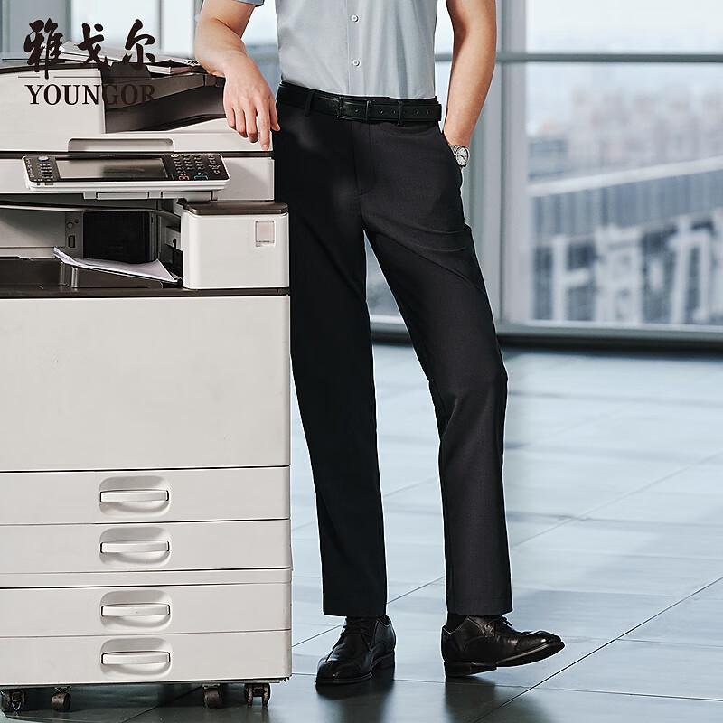 

Youngor Men s 2025 S/S Business Casual Straight Leg Trousers 36 180/90A