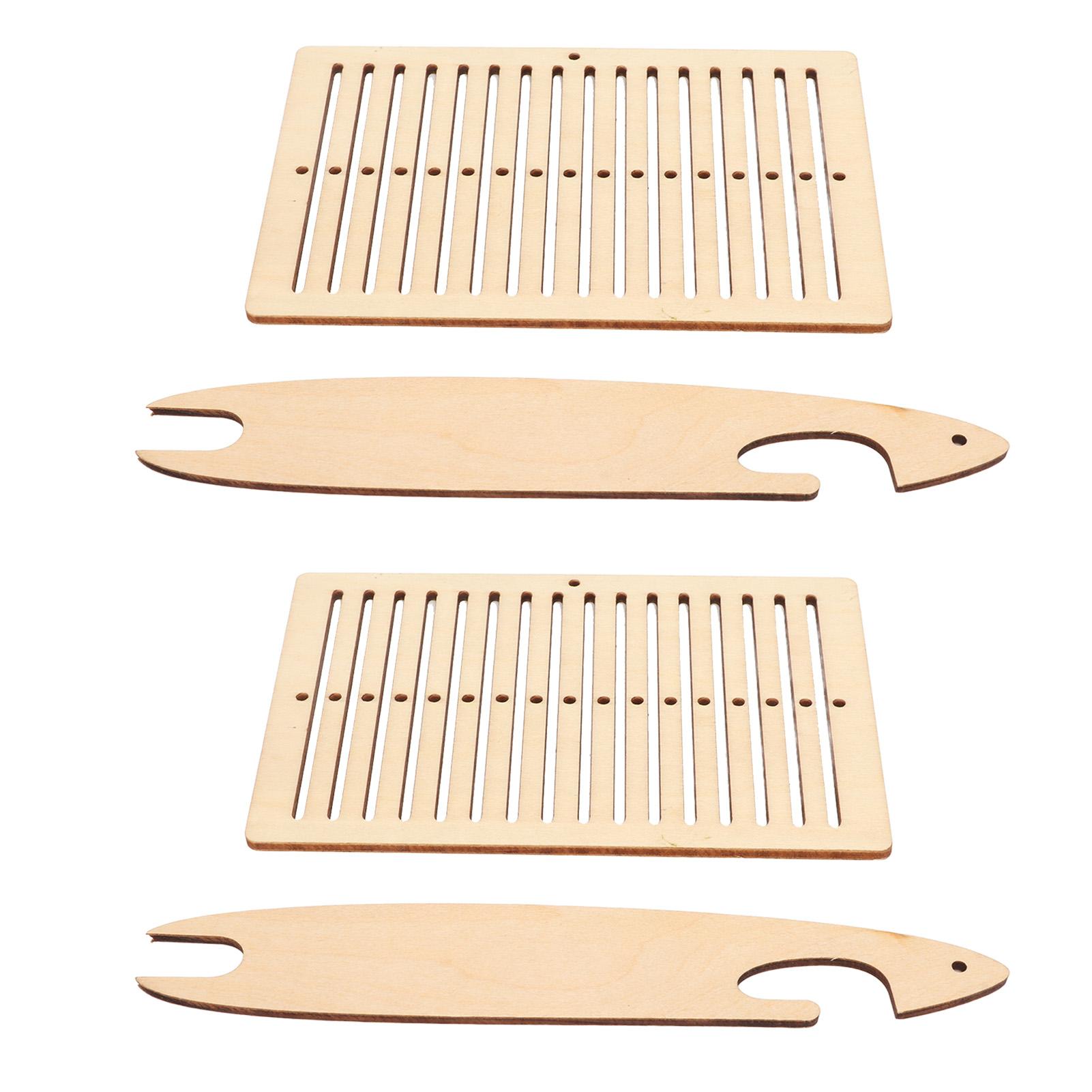 

2 Набора Ткацкий станок Тополь Дерево Сделай сам Изготовление Обучающий Интересный Ткацкий станок с Ткацкой палочкой