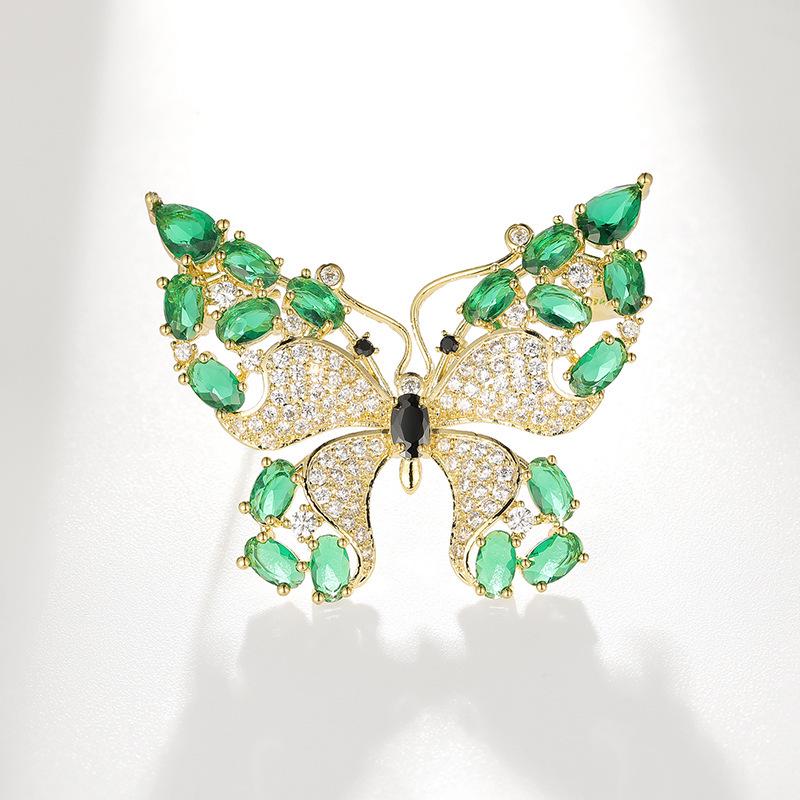Elegant Colorful Zirconia Insect Brooch Pin
