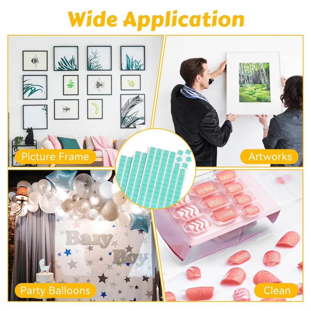 288Pcs Sticky Tack Putty Removable Adhesive Poster Putty Mounting Tacky Putty for Hanging Pictures Art Decorations