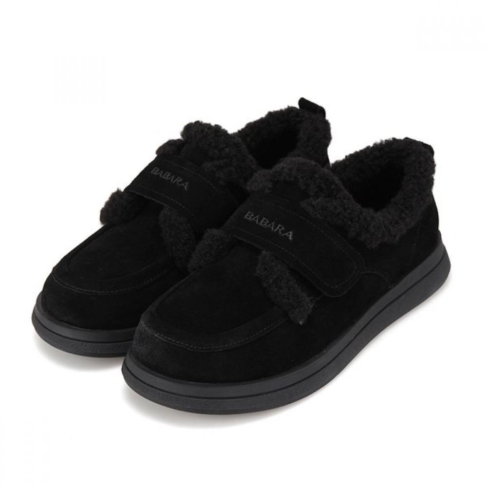 

Barbara Leather Suede Fur Velcro Sneakers 3cm Bbi557bk 250mm