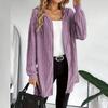 Fashion Women's Zipper Hoodie Casual Long Fashion Coat