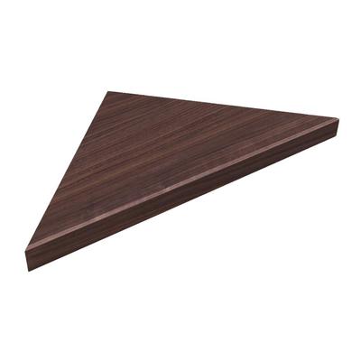 Estante de Exhibición de Madera Contrachapada Nankai Nicho Acanalado Tipo Esquina Nogal Oscuro 40 x 380 x 380mm LNC4303-DJ
