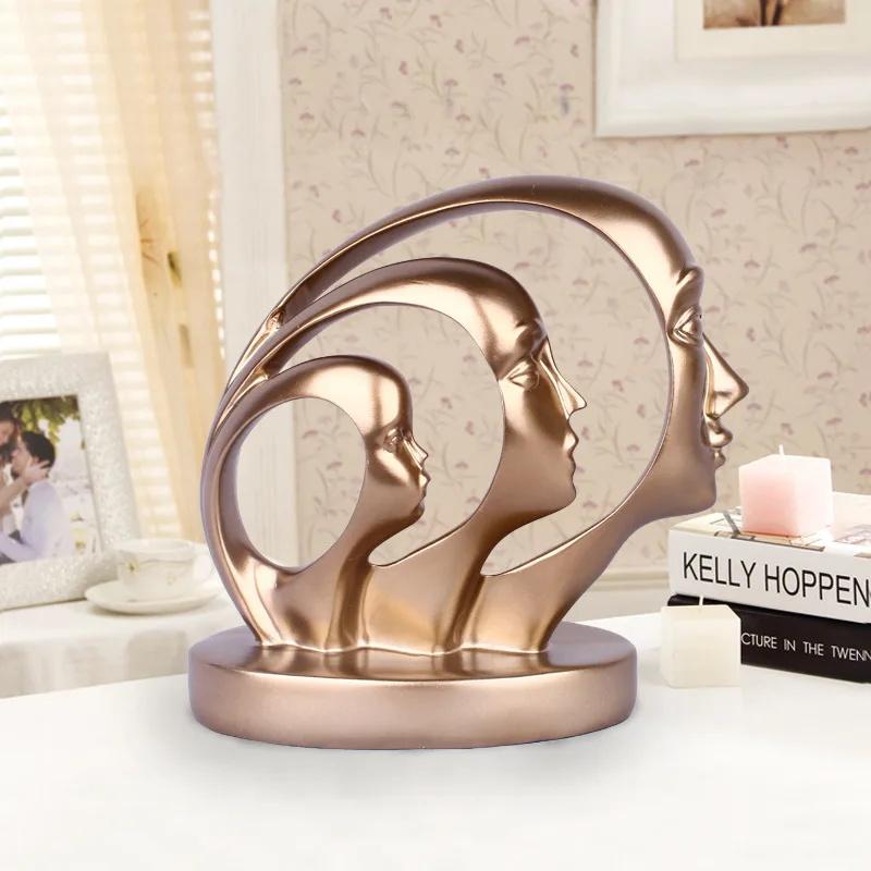 European Style Abstract Facial Art Sculpture Statue Resin Sculpture  Home, Living Room, and Office Decoration Ornaments