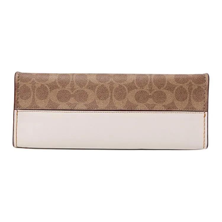COACH PARKER Coated Canvas Leather Handbag , Shoulder Bag Medium Women's White Brown (Unisex) Crossbody Bags 30585 B4HA