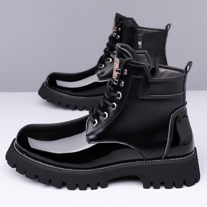 Autumn Winter Classic Warm Snow Boots Men's Thick Soles Non-slip Work Boots Men's Outdoor Casual Shoes Big Head Leather Shoes