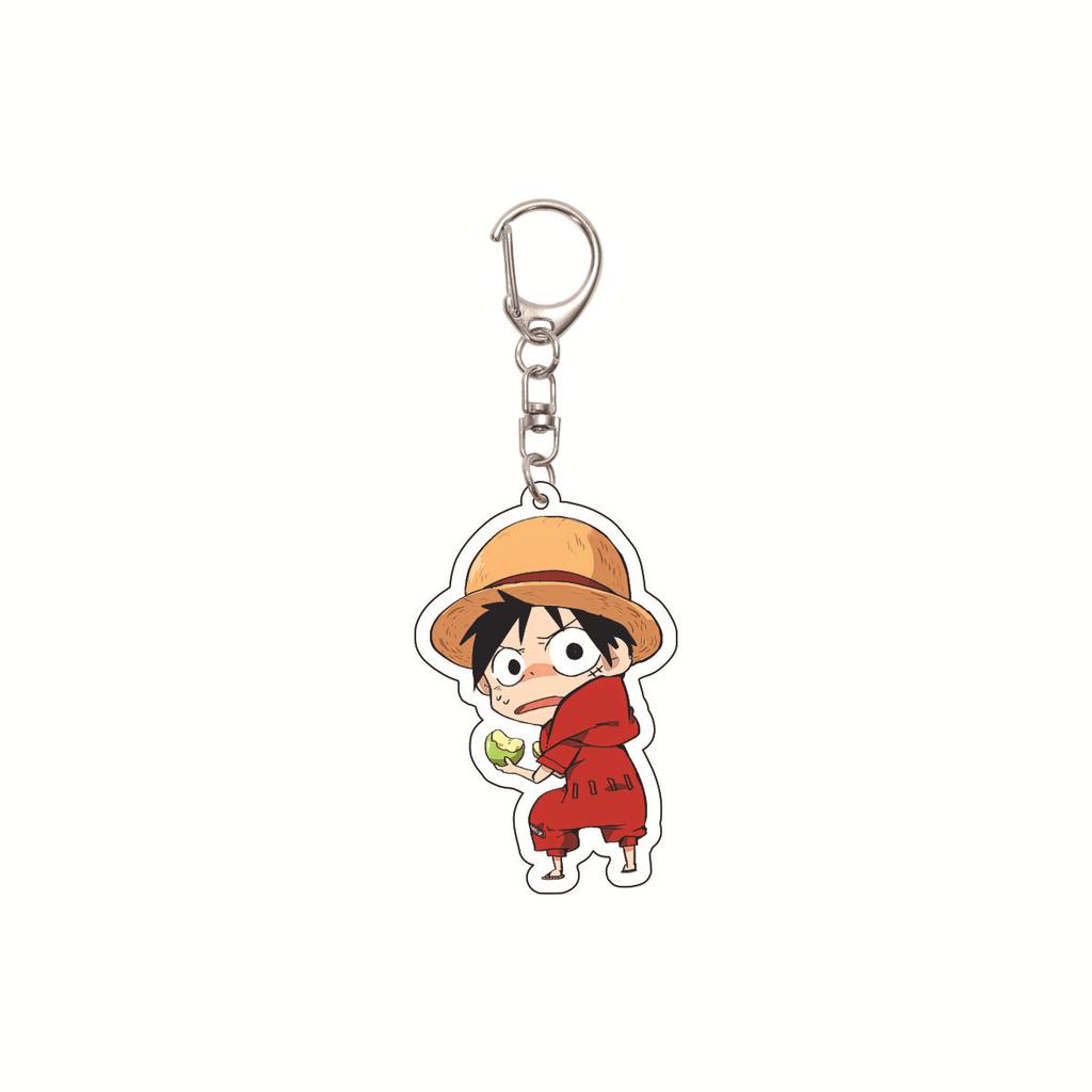 One Piece 5.5CM Acrylic Keychain, Anime Keychain, Luffy, Zoro Cartoon One Piece Bag Keychain