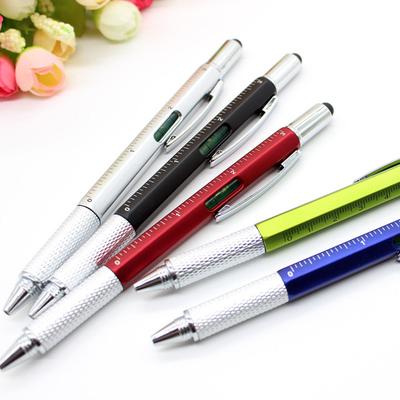Multifunction Ball-point Pen Level + Caliper + Screwdriver Multi-function Capacitance Ballpoint Pen