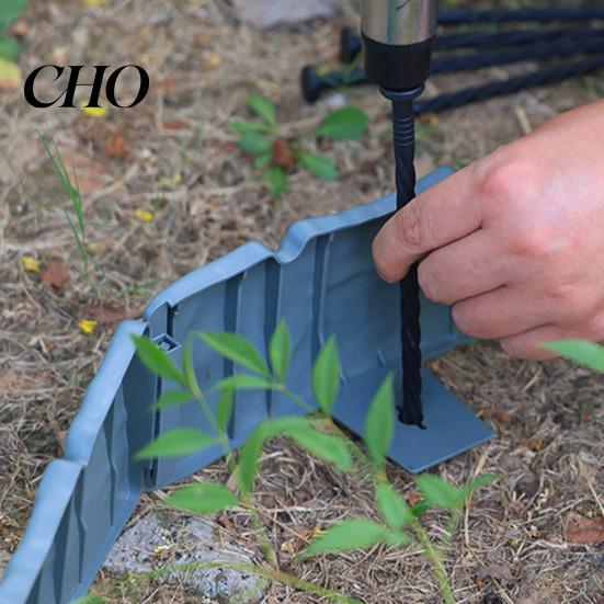 Pannelli Decorativi da Giardino Recinzione Imitazione Pietra Bordura Paesaggistica Pannello Bordura Plastica di Contenimento Paesaggistica con Picchetto per Fioriera Sentiero Prato Esterno