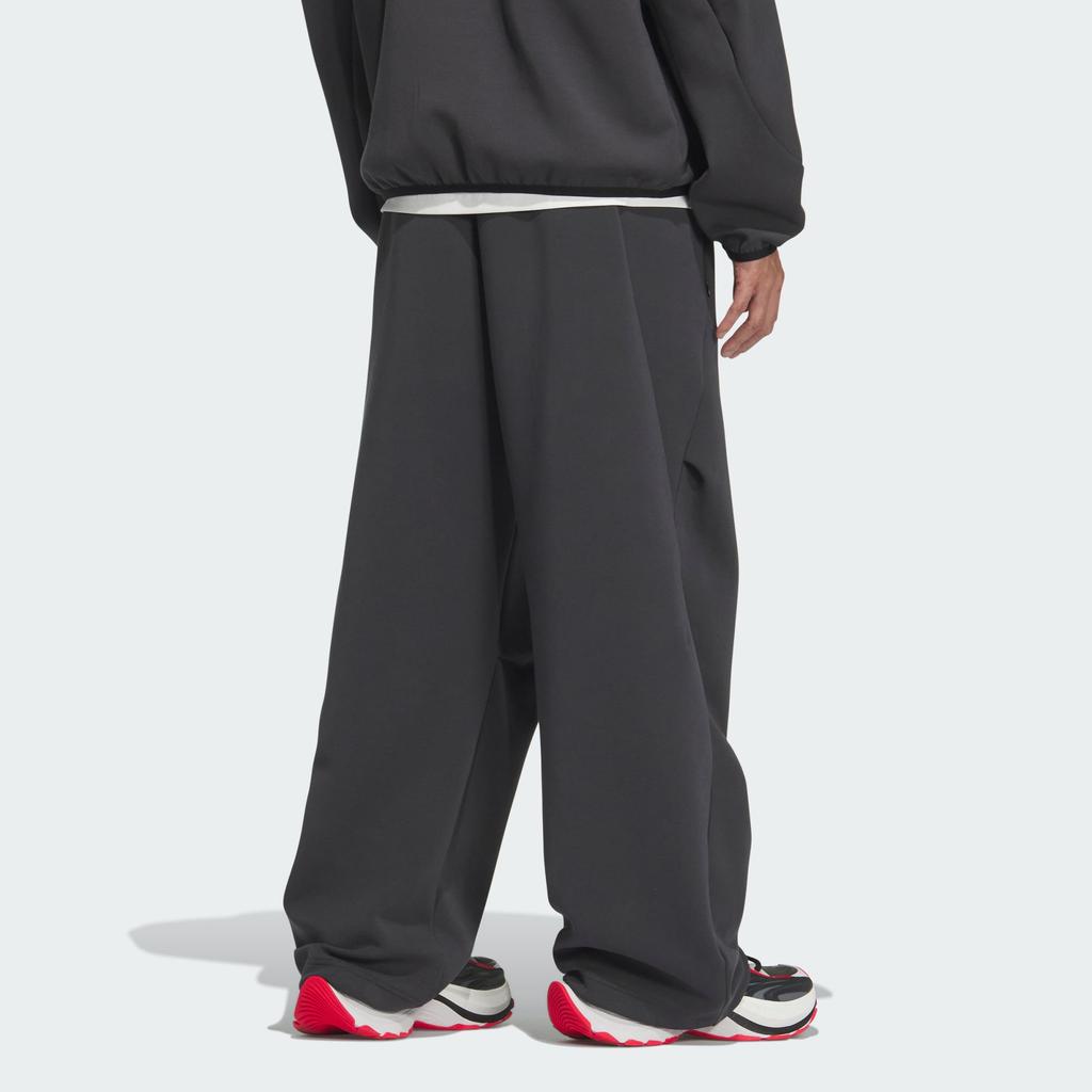 adidas SS25 Sports Lifestyle Series Brand Logo Comfortable Soft Casual Knitted Sports Pants Men Pants Carbon-Black JZ8705